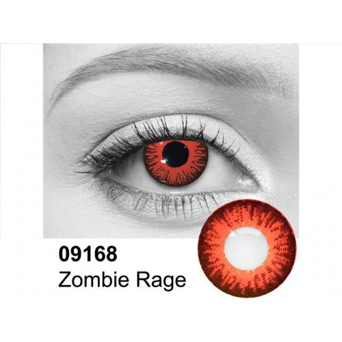 Value Edition Lentilles de contact Zombie Rage – rouge